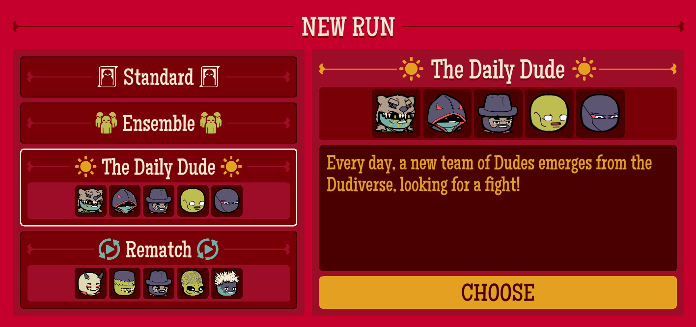 The Daily Dude with a Druid Dude, Necrodude, Cowboy Dude, Zombie Dude, and Ninja Dude.