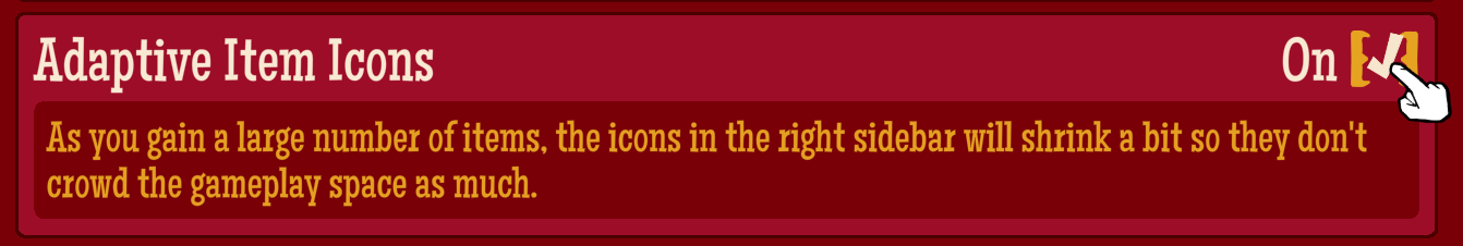 The setting that allows you to change your icons to shrink as you get more of them.