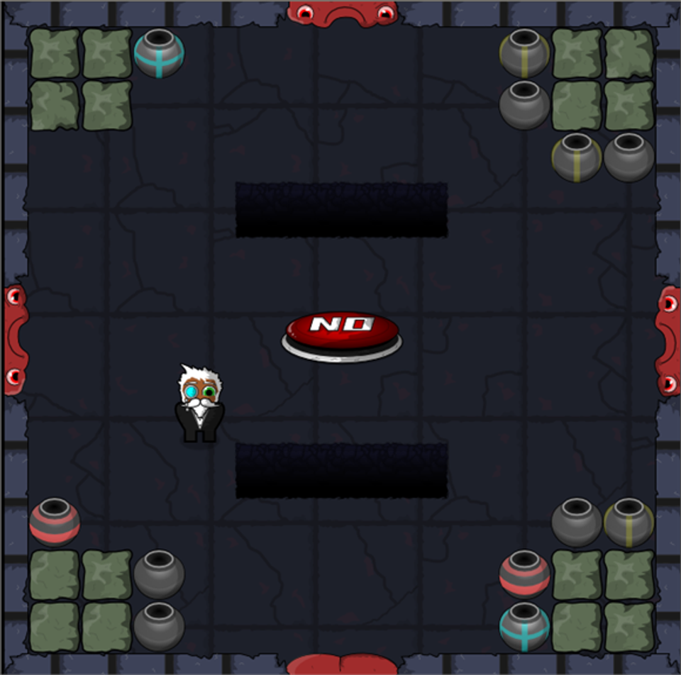 no button