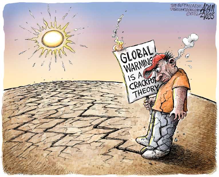 Political Cartoon on 'Record Heat, Drought Persist' by Adam Zyglis, The  Buffalo News at The Comic News