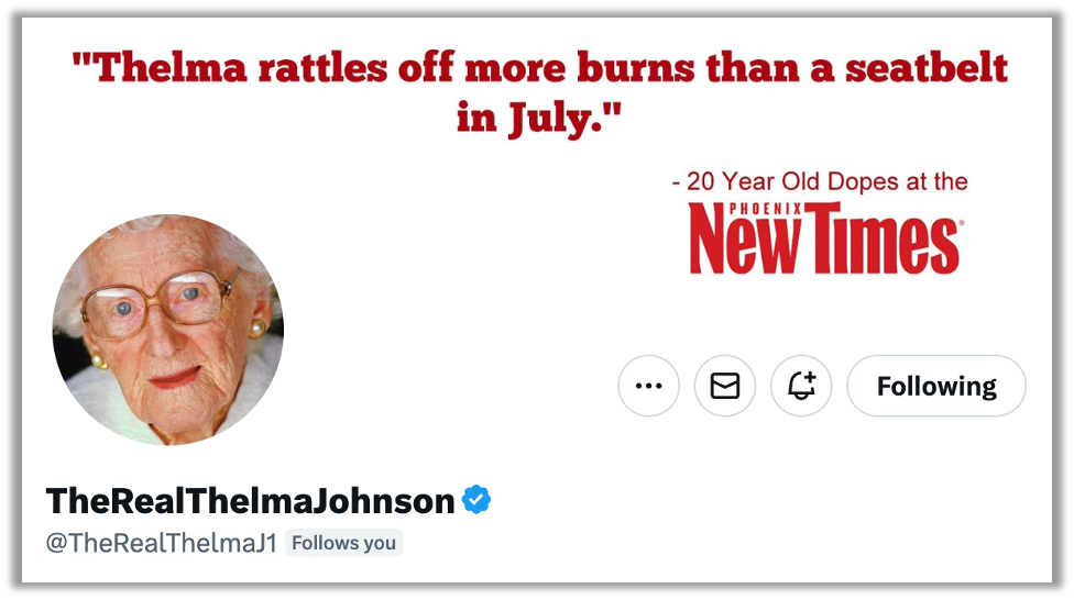 An Interview with Arizona's MeeMaw, The Real Thelma Johnson (@TheRealThelmaJ1)