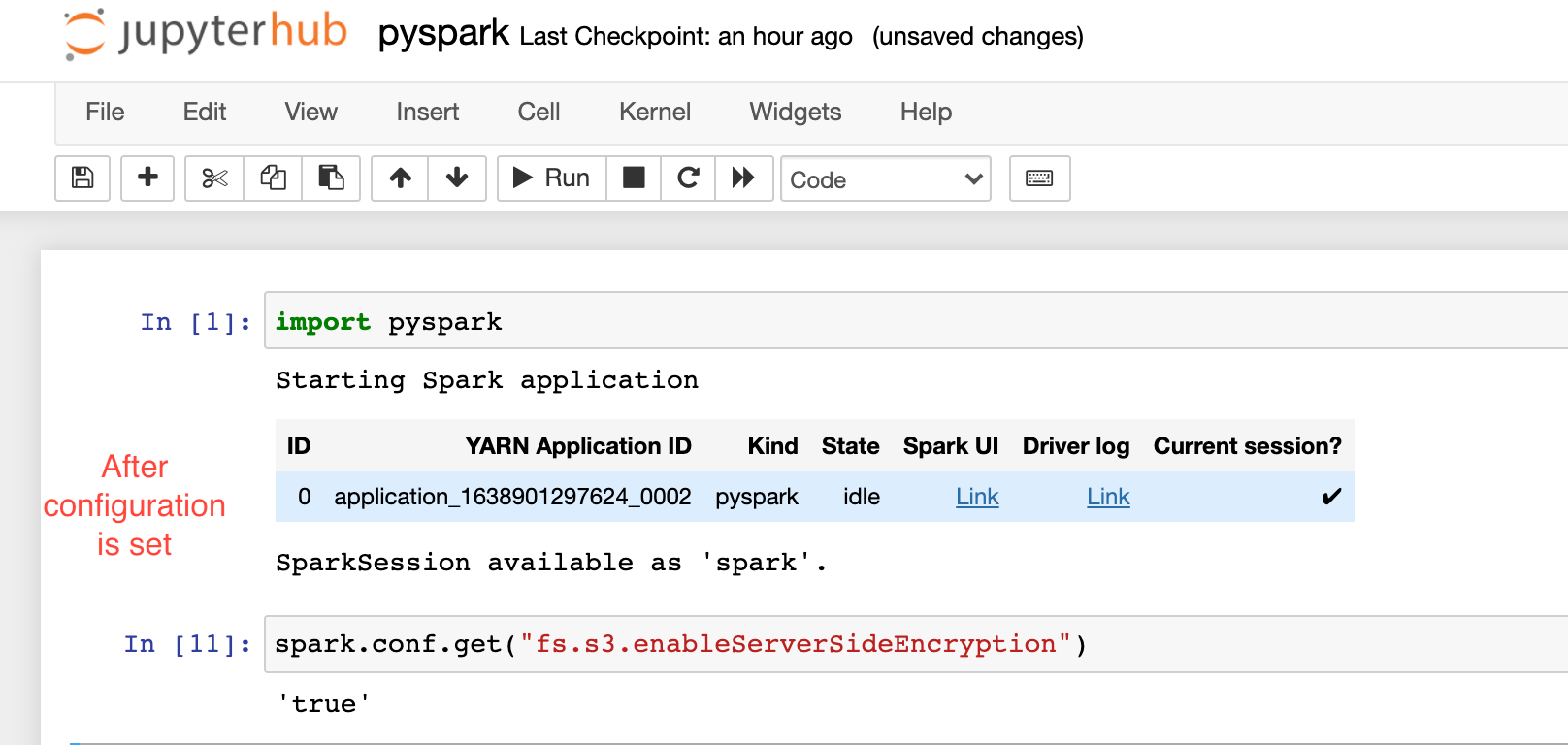 Effect of configuration setup