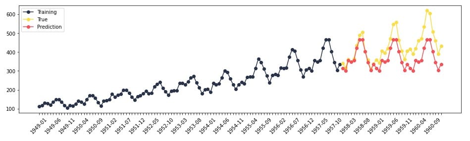 Time series forcasting plot