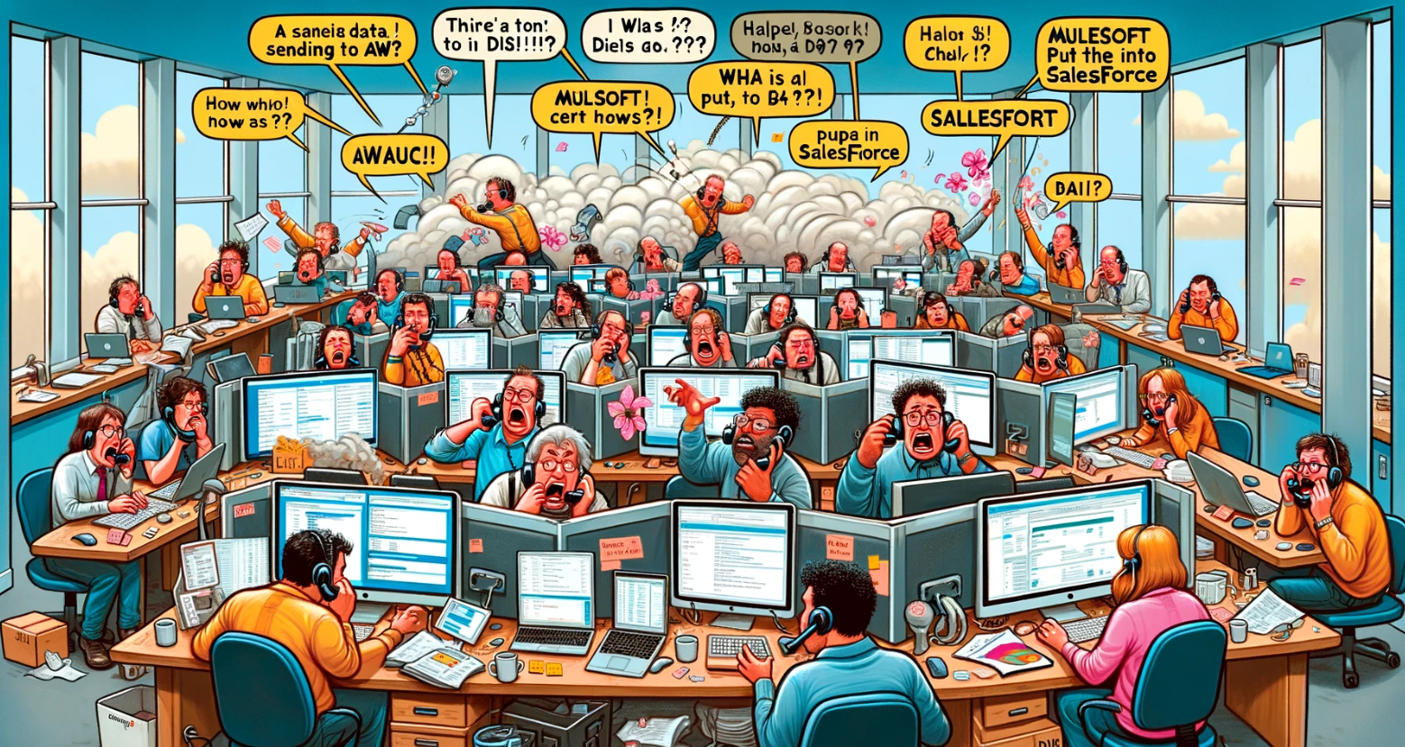 A chaotic operation done online with many people involved. 