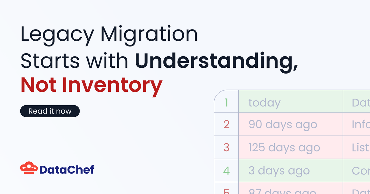 Legacy Migration Starts with Understanding, not Inventory