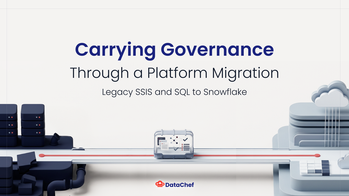 Carrying Governance Through a Platform Migration (Legacy SSIS and SQL to Snowflake)
