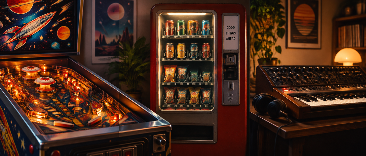 Pinballs, Vending Machines, and Synthesizers