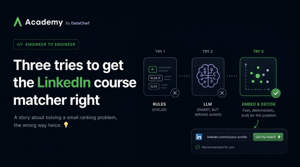 Engineer to Engineer: Three tries to get the LinkedIn course matcher right