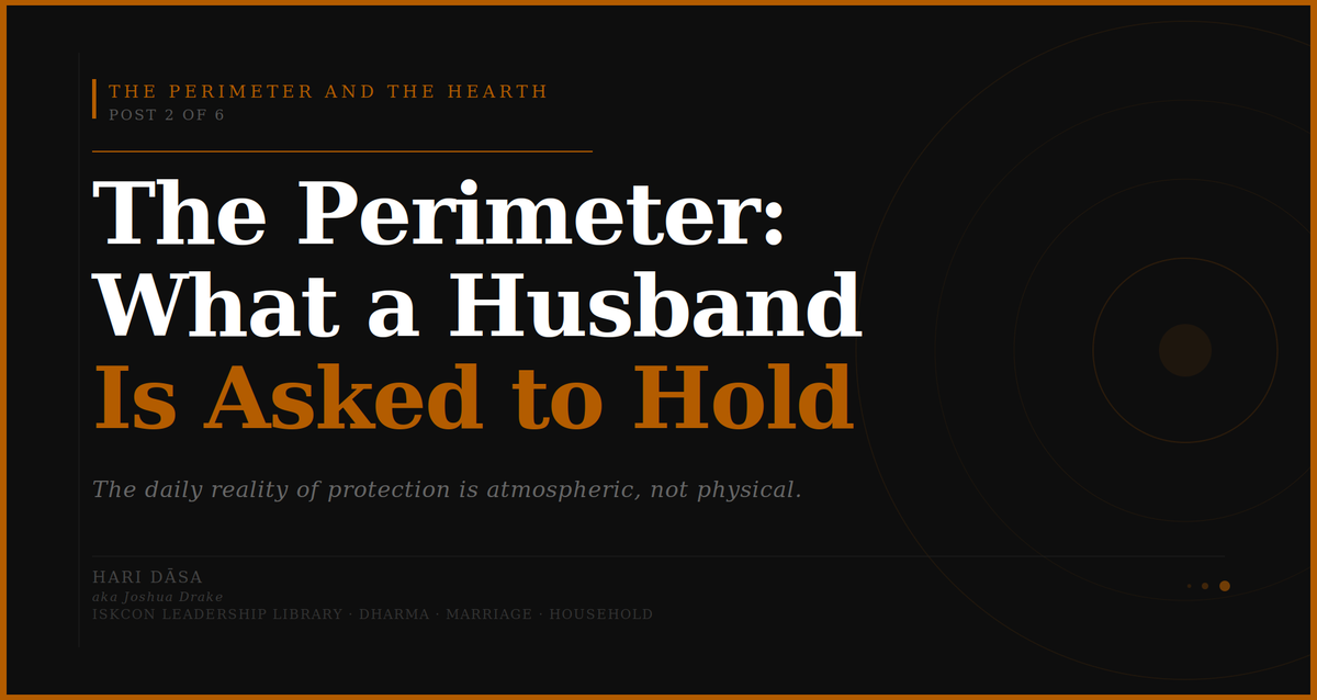 The Perimeter: What a Husband Is Asked to Hold