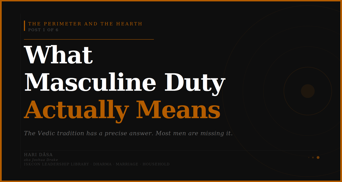 What Masculine Duty Actually Means