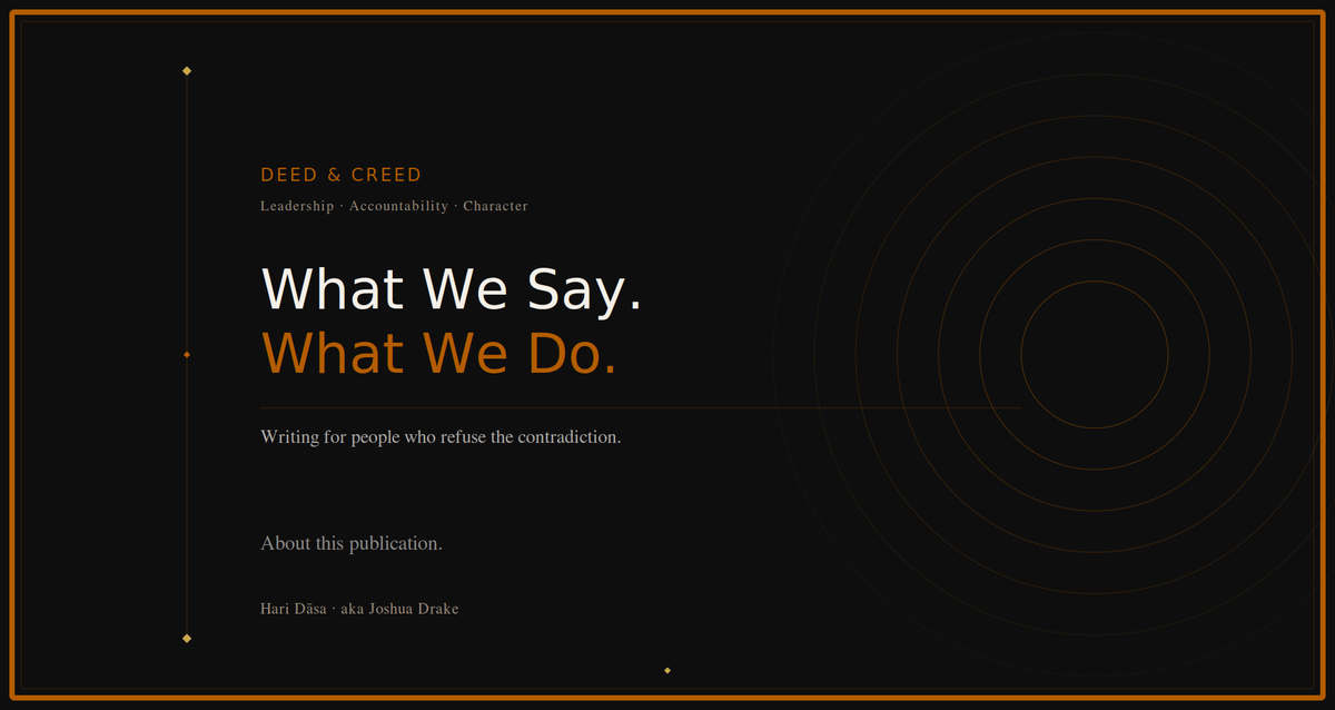 About Deed & Creed