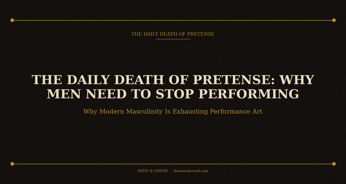 The Daily Death of Pretense: Why Men Need to Stop Performing