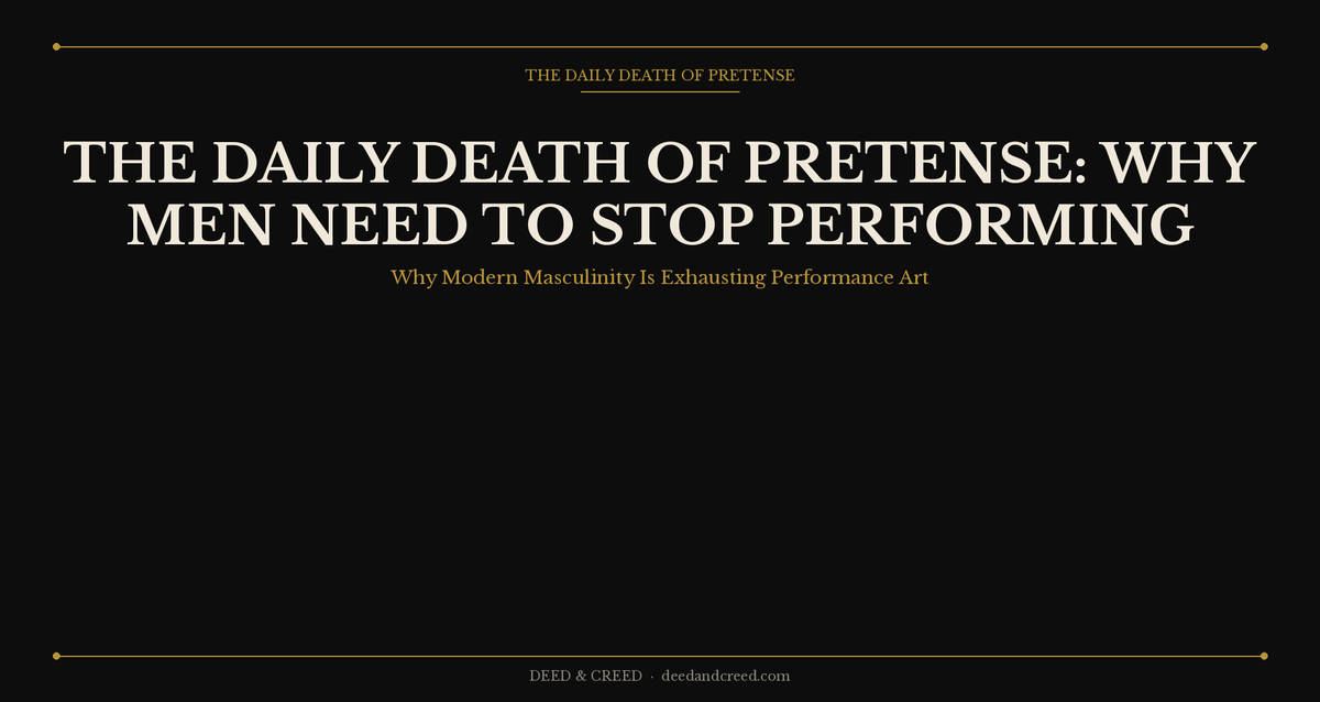 The Daily Death of Pretense: Why Men Need to Stop Performing