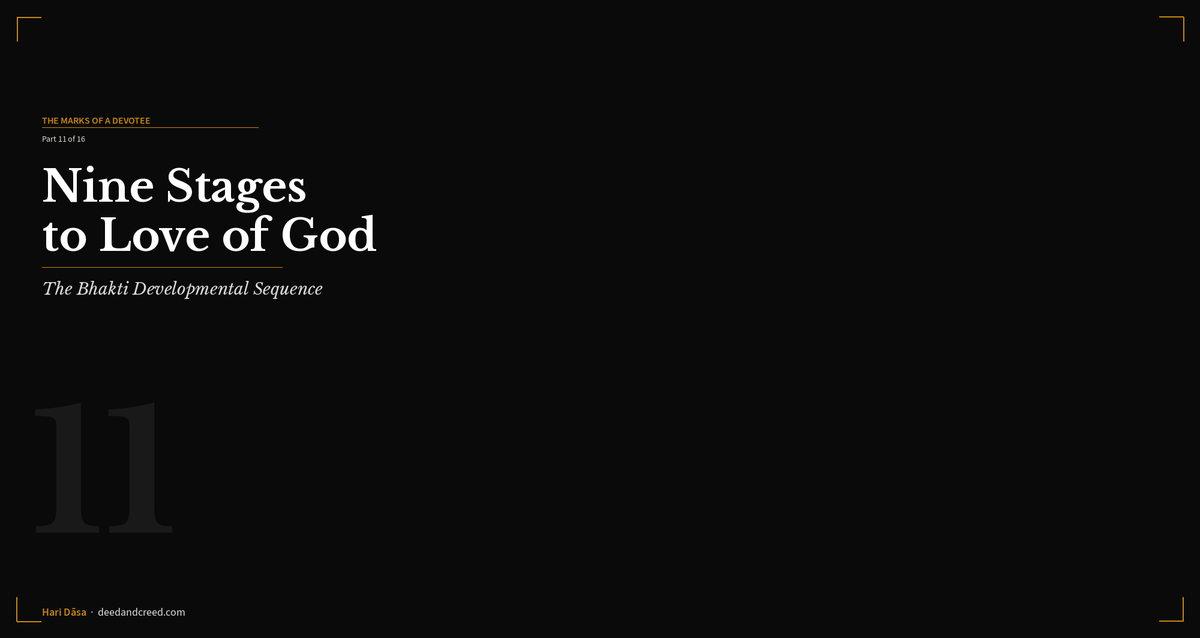 The Developmental Sequence: Nine Stages to Love of God