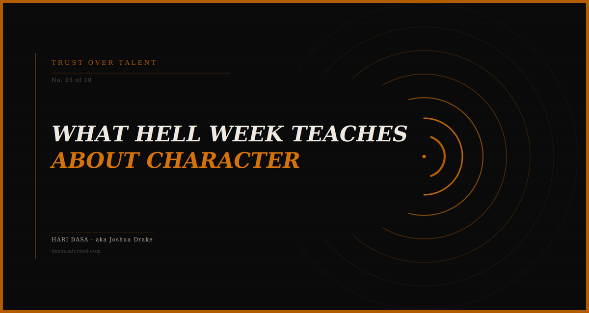 What Hell Week Teaches About Character (That Your Performance Review Doesn't)