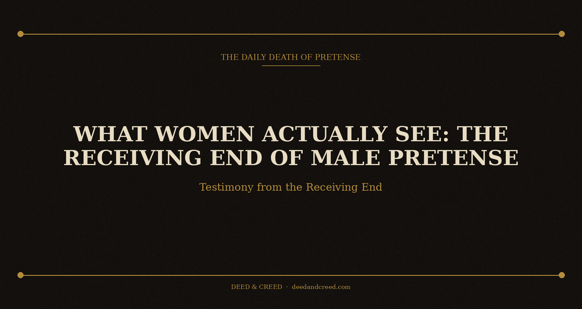 What Women Actually See: The Receiving End of Male Pretense