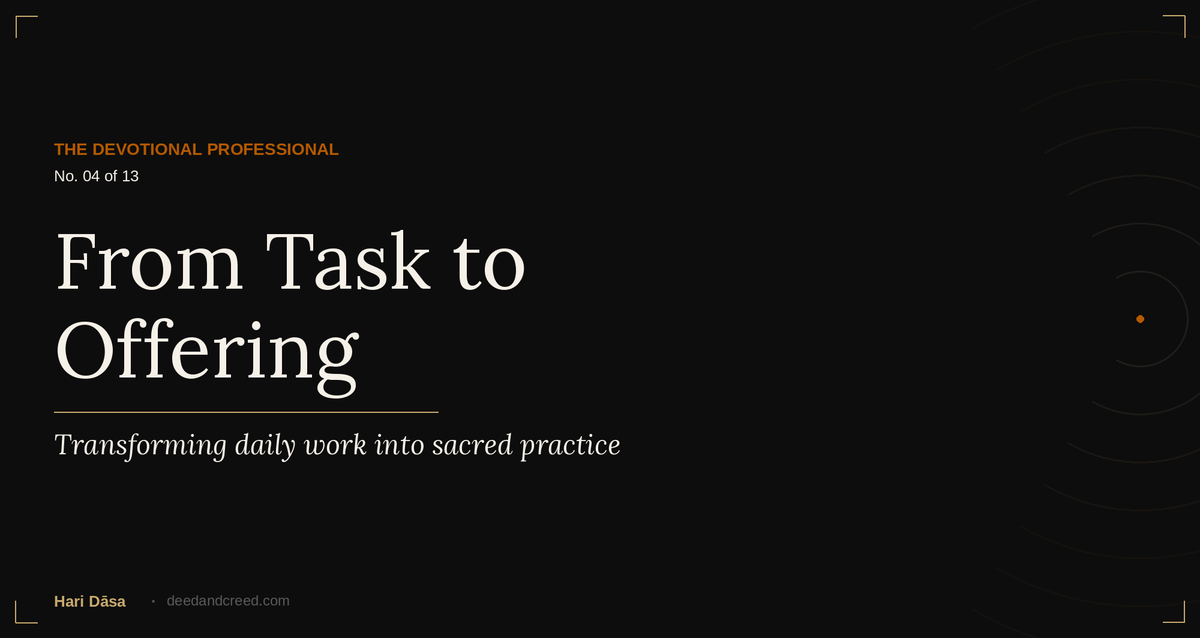From Task to Offering