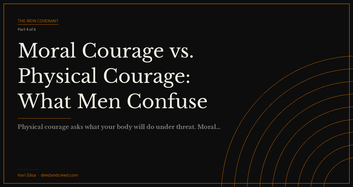 Moral Courage vs. Physical Courage: What Men Confuse