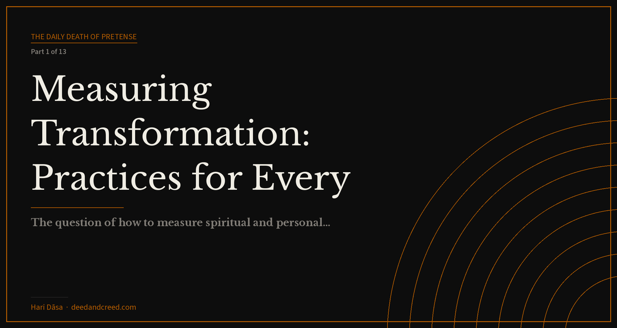 Measuring Transformation: Practices for Every Life Stage