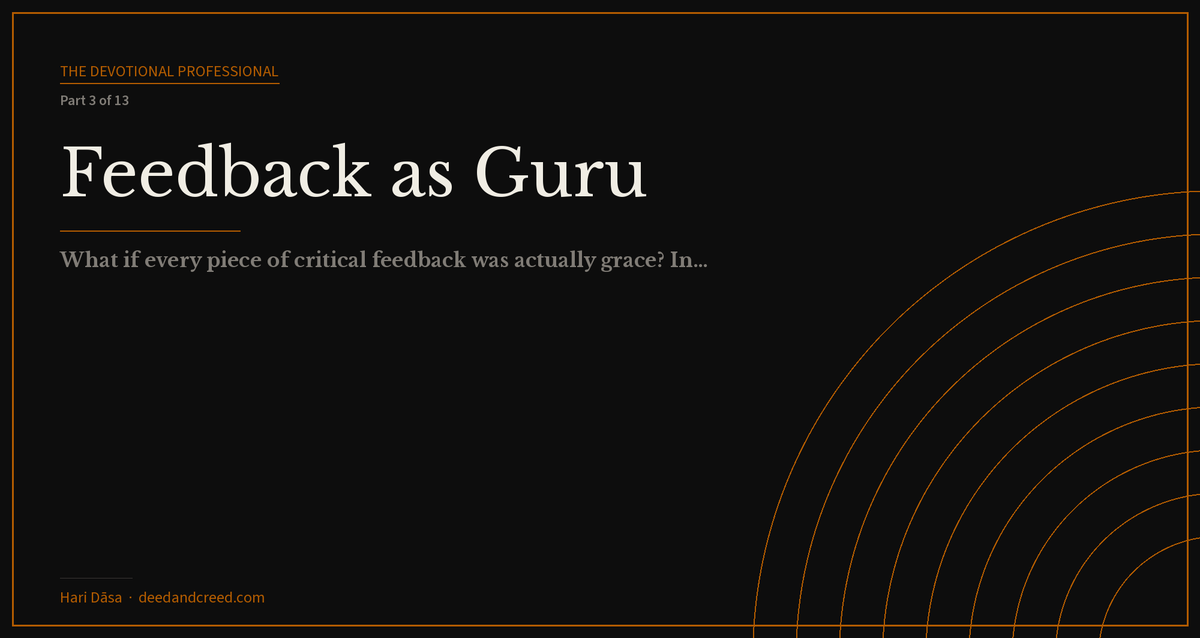 Feedback as Guru