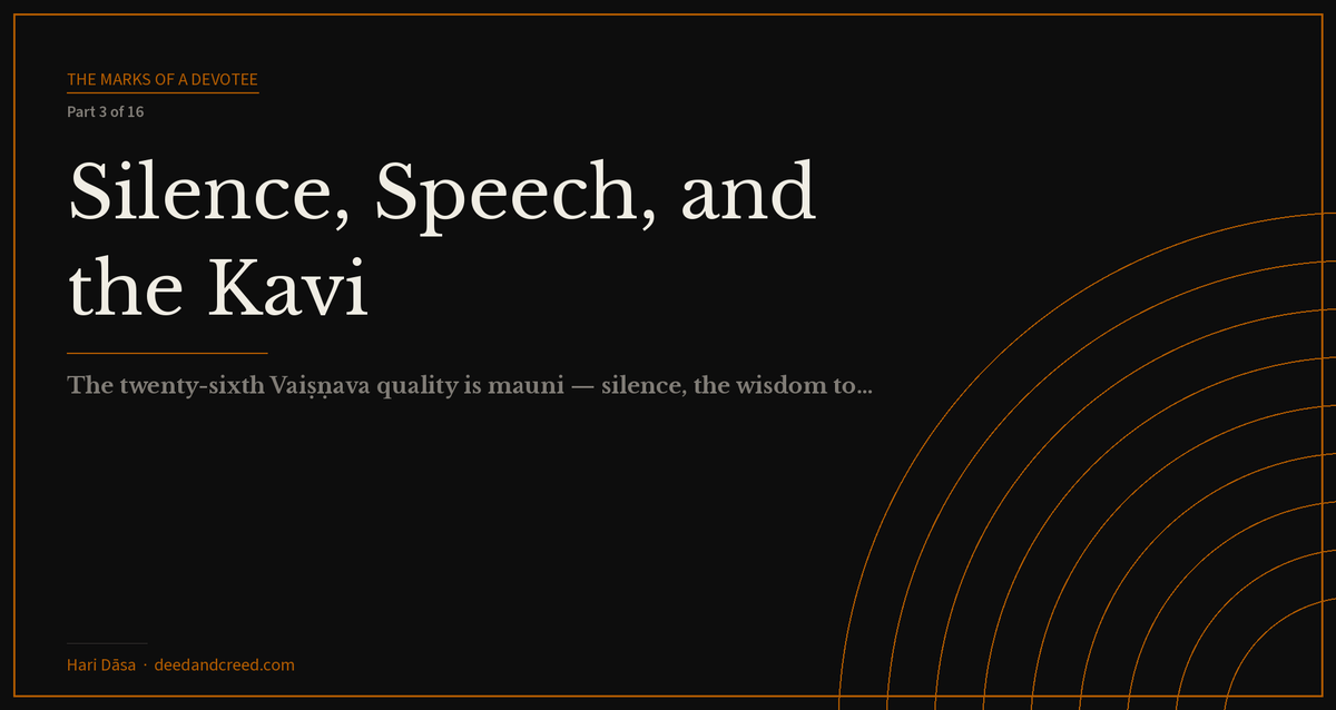 Silence, Speech, and the Kavi