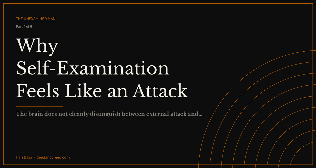 Why Self-Examination Feels Like an Attack