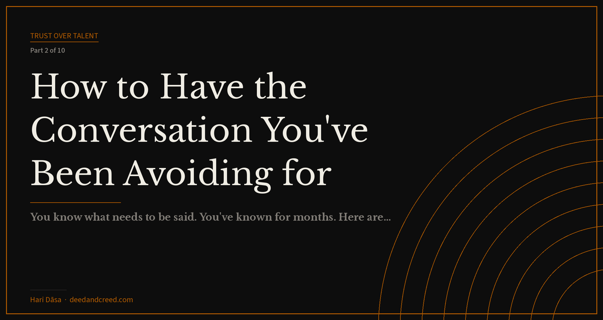 How to Have the Conversation You've Been Avoiding for Three Years