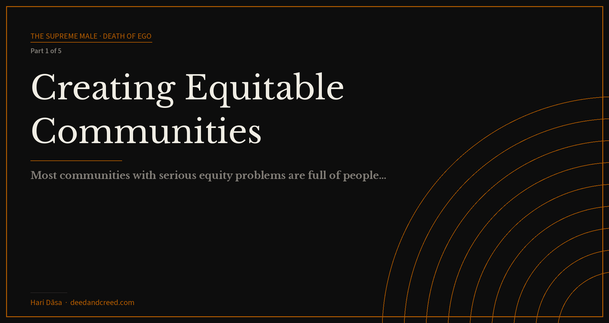Creating Equitable Communities
