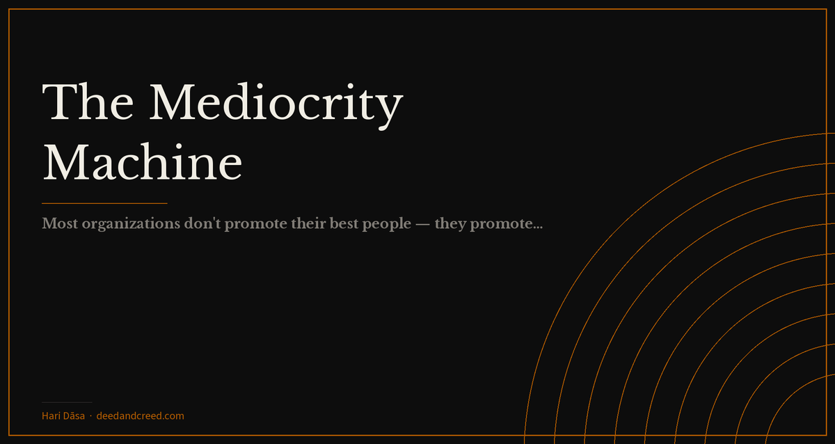 The Mediocrity Machine