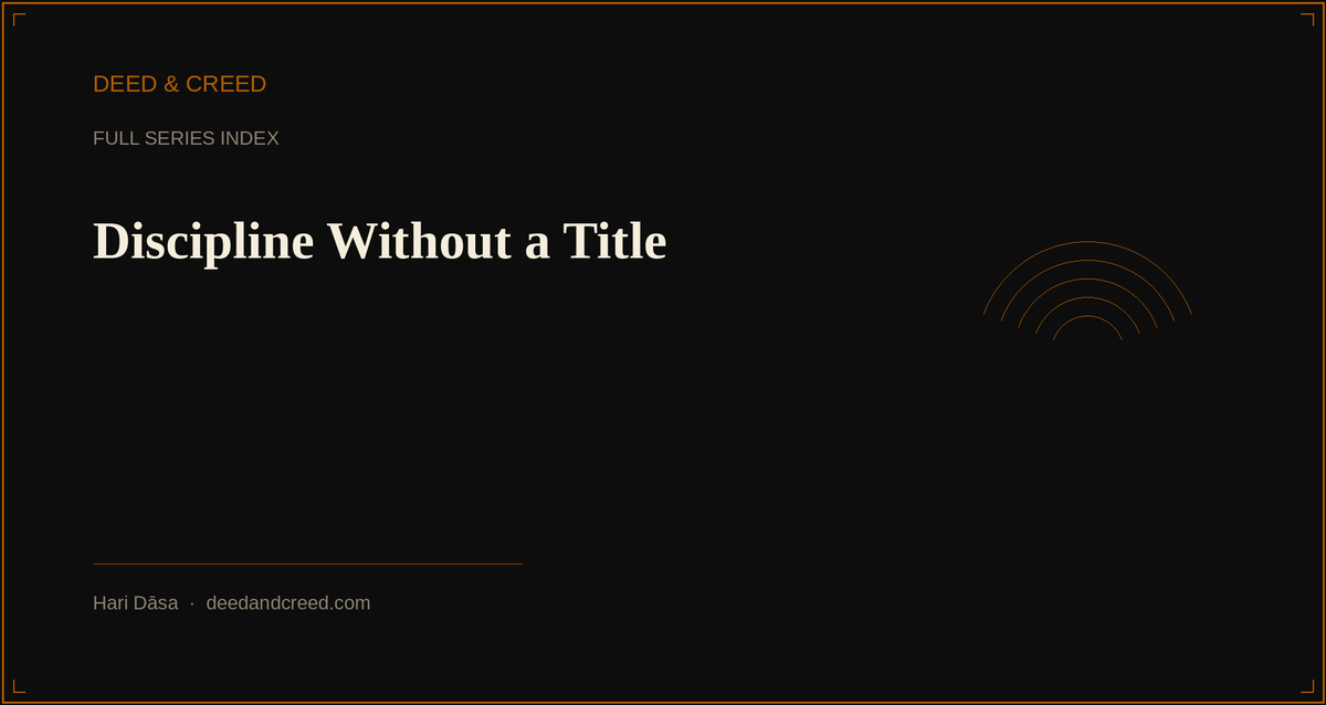 Discipline Without a Title — Full Series