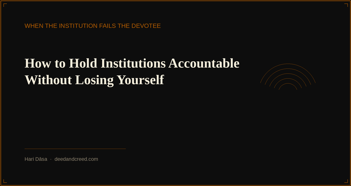 How to Hold Institutions Accountable Without Losing Yourself
