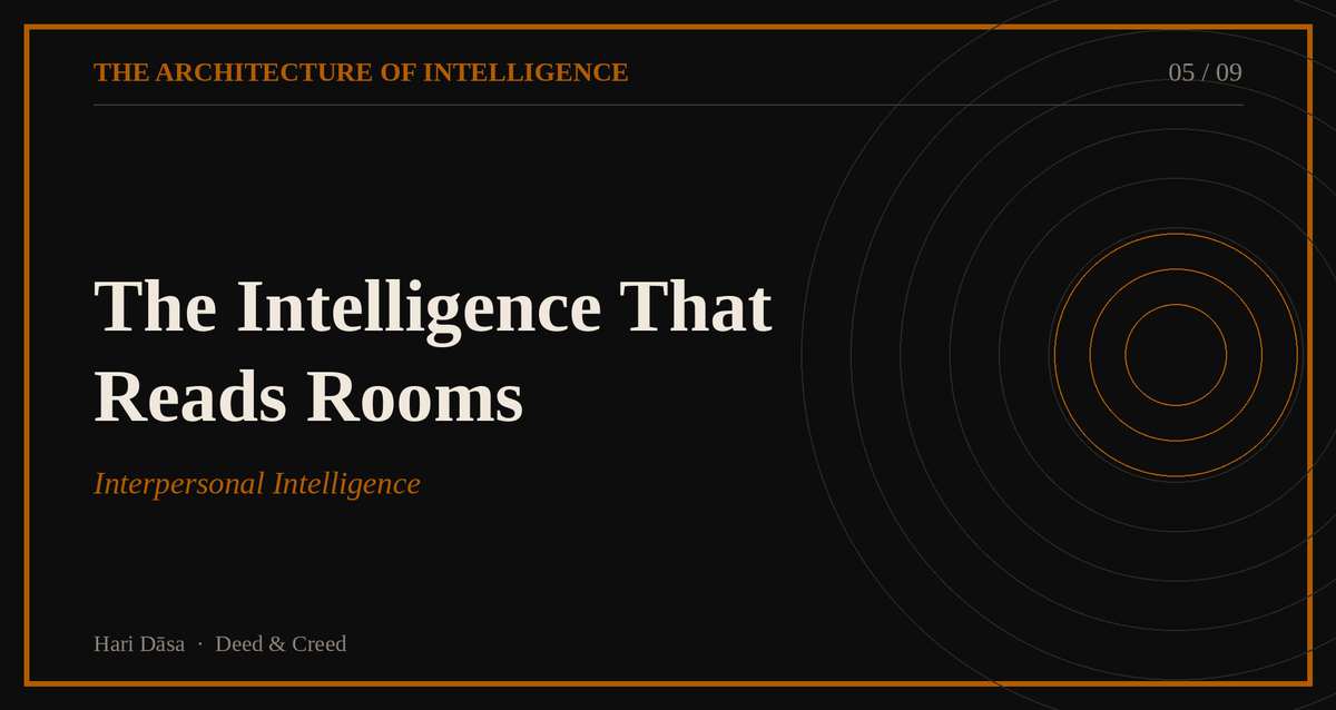 The Intelligence That Reads Rooms