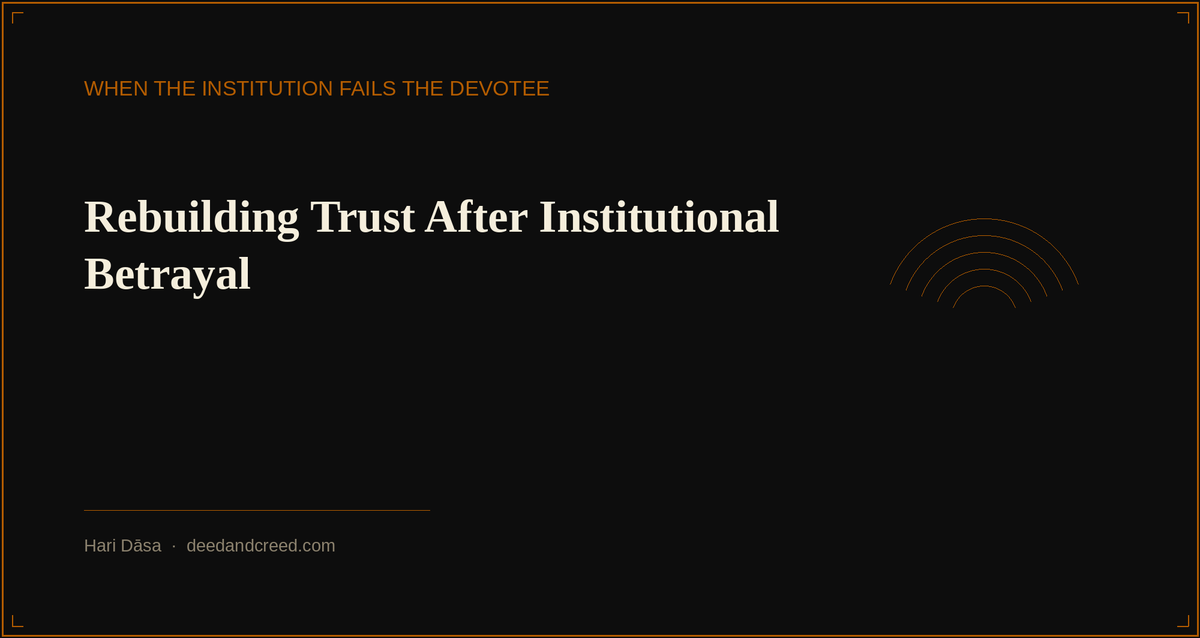 Rebuilding Trust After Institutional Betrayal