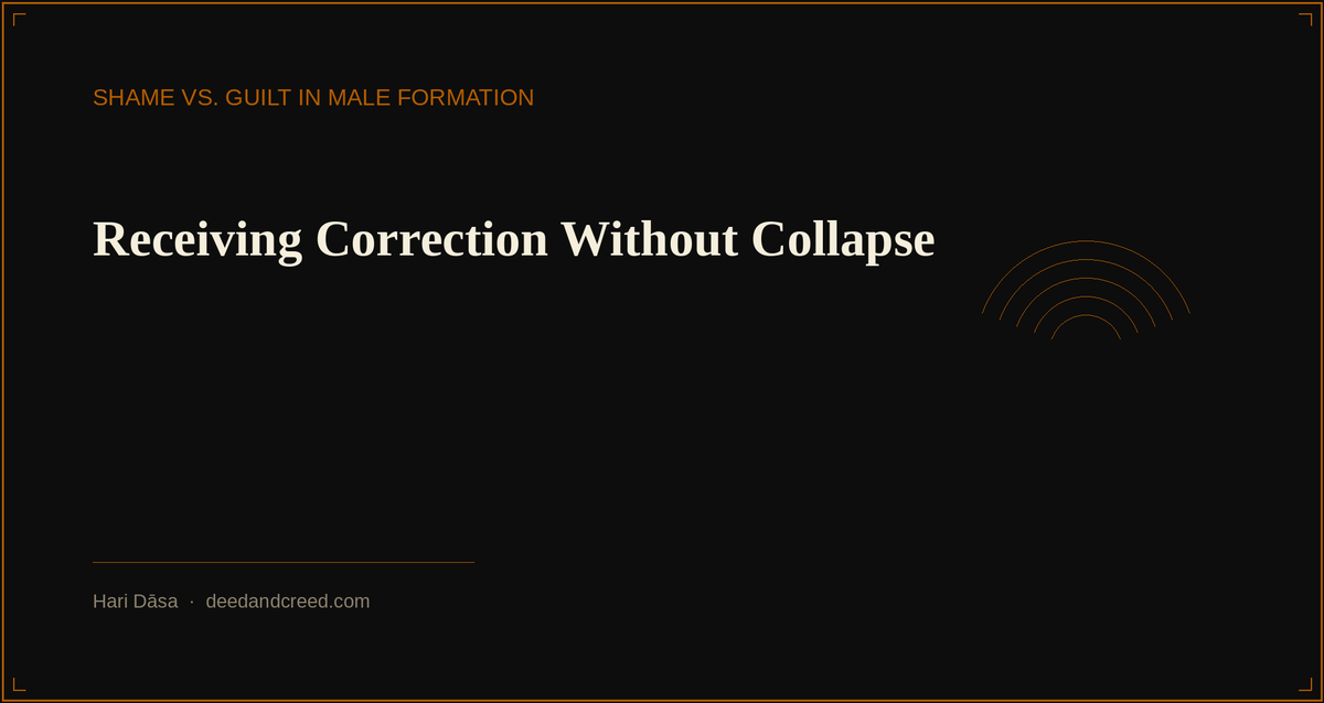Receiving Correction Without Collapse