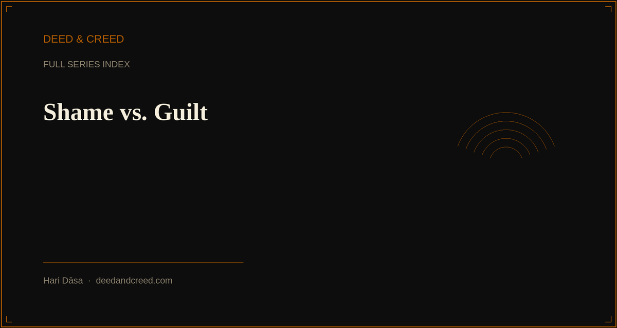 Shame vs. Guilt in Male Formation — Full Series