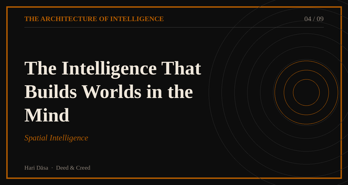 The Intelligence That Builds Worlds in the Mind