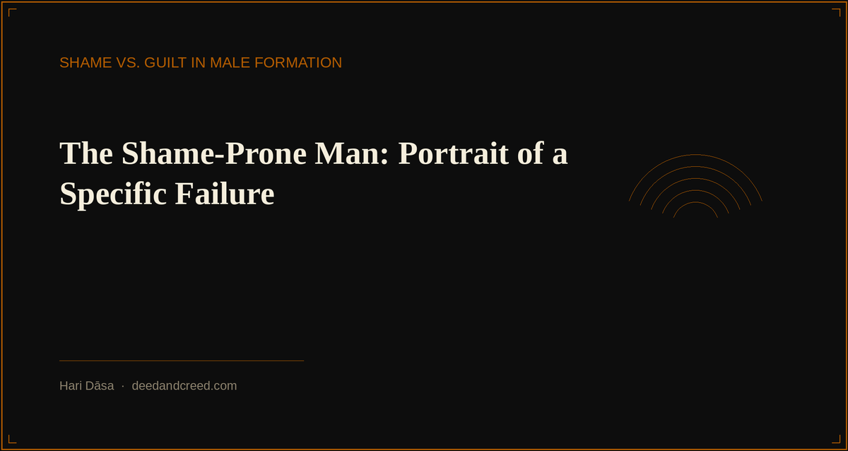 The Shame-Prone Man: Portrait of a Specific Failure
