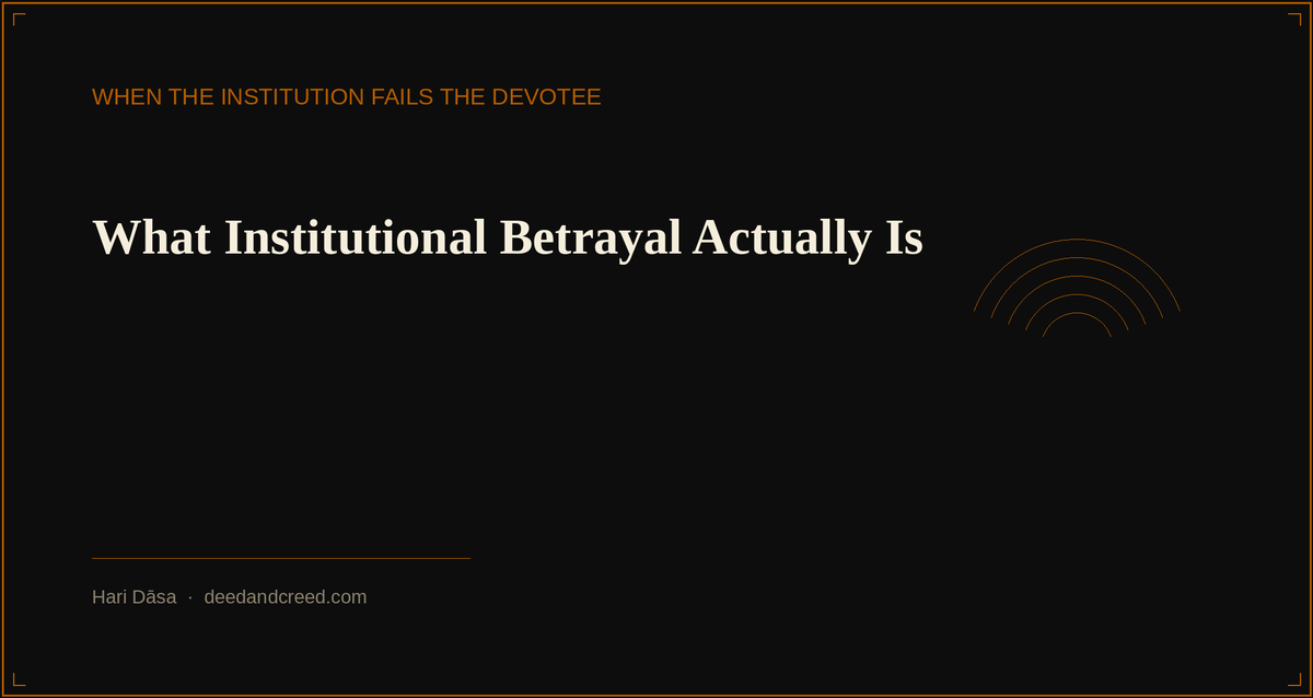 What Institutional Betrayal Actually Is