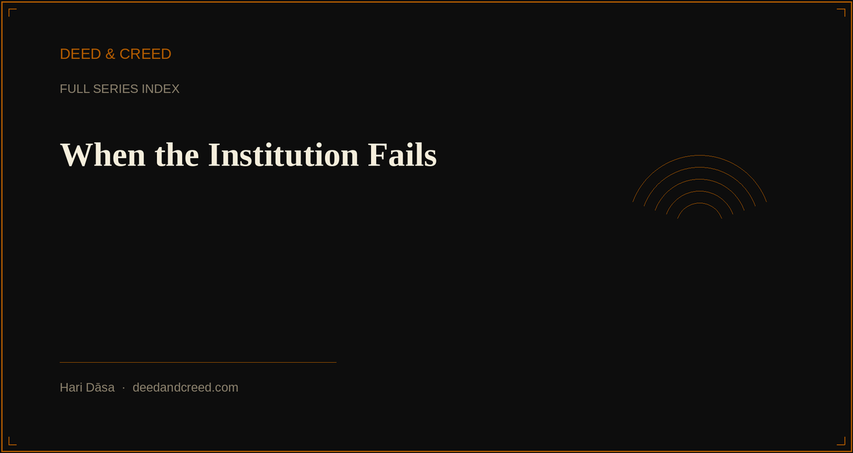 When the Institution Fails the Devotee — Full Series