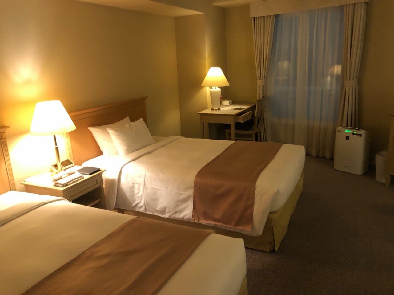 Twin room at Authent Hotel Otaru during a paid stay
