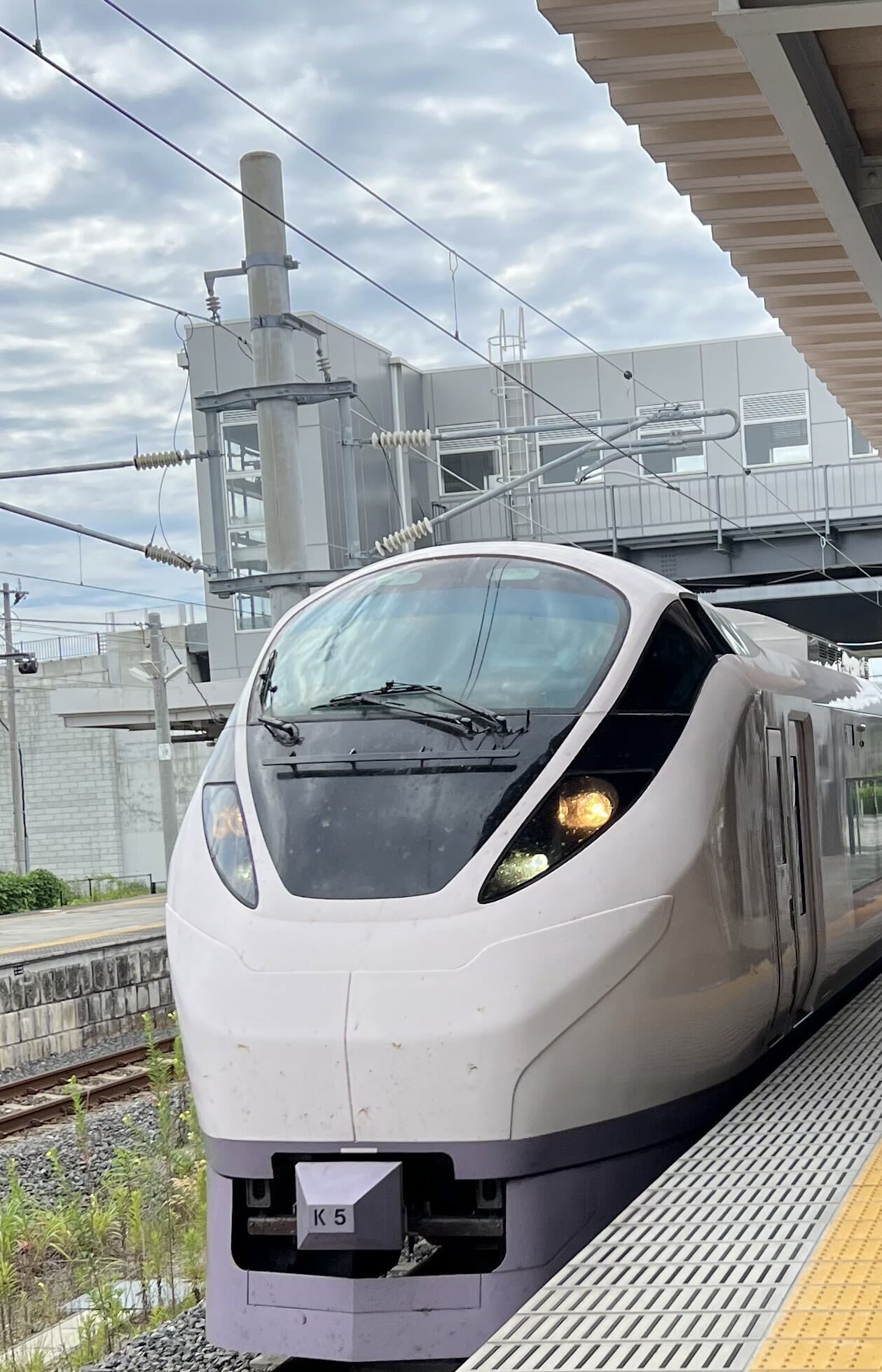 JR East E657 series Limited Express Hitachi standing at Tomioka Station on the Joban Line, Fukushima