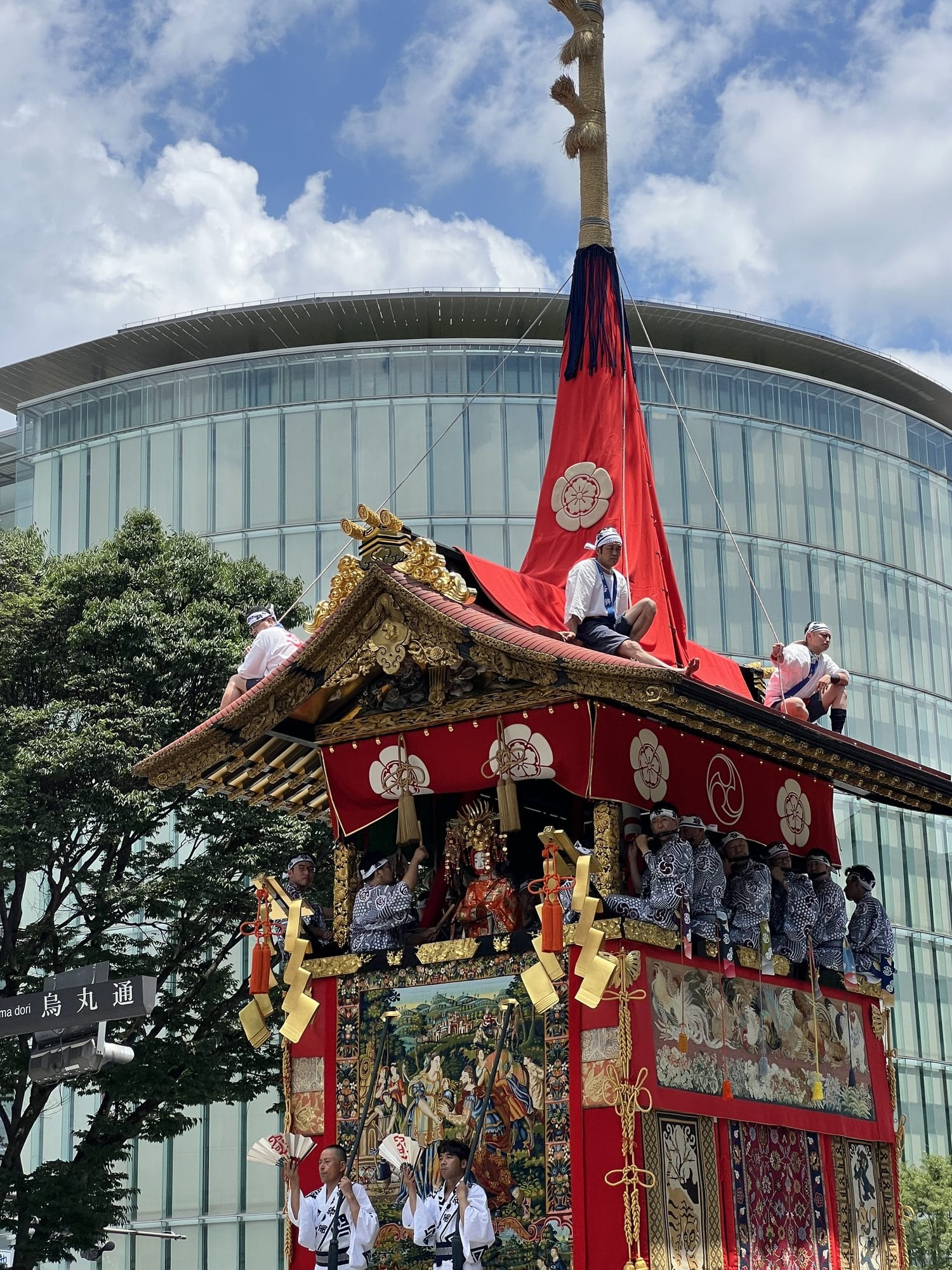Gion Matsuri float on Karasuma-dori, Kyoto