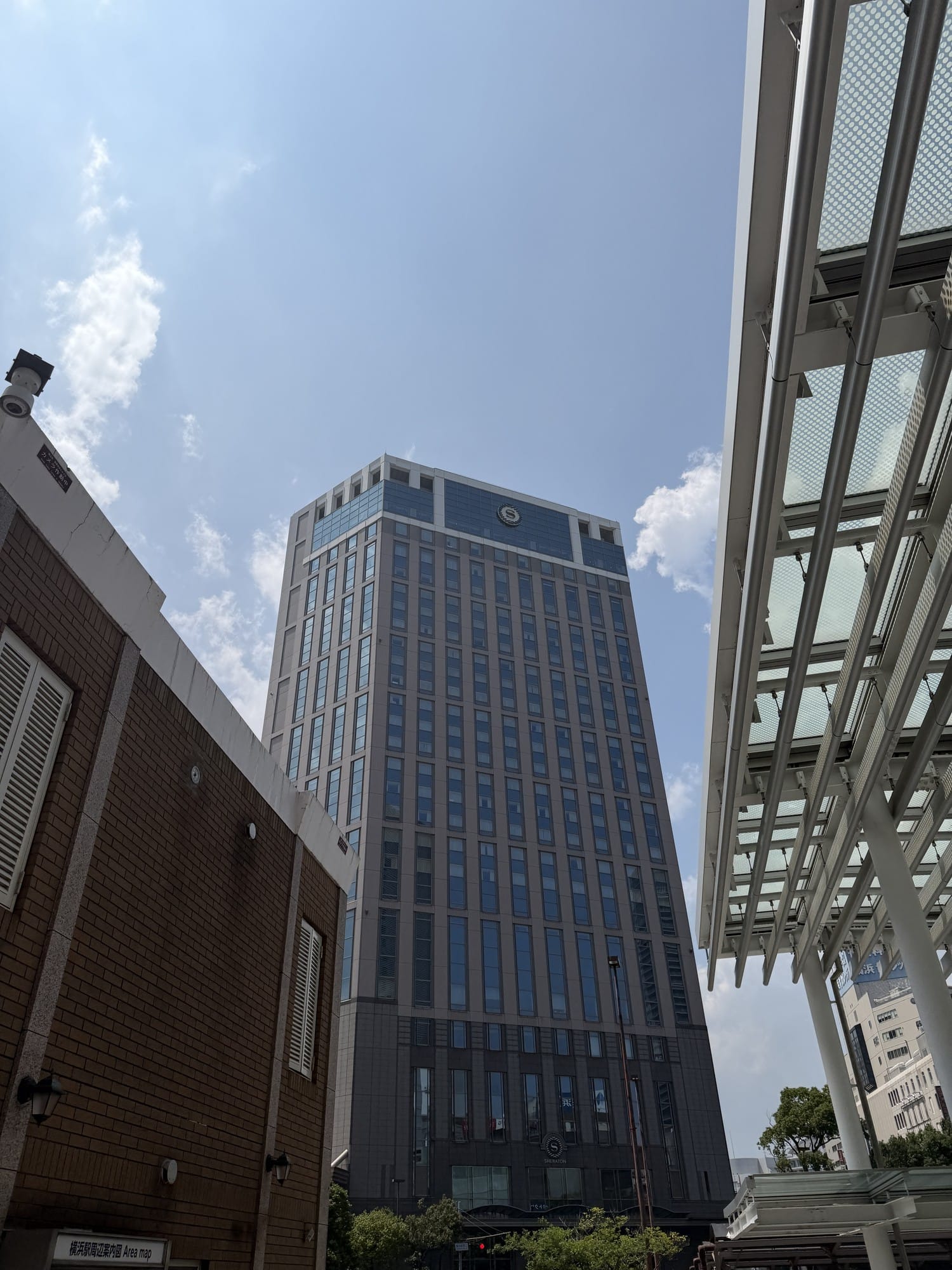 Yokohama Bay Sheraton Hotel & Towers seen from the west exit of Yokohama Station