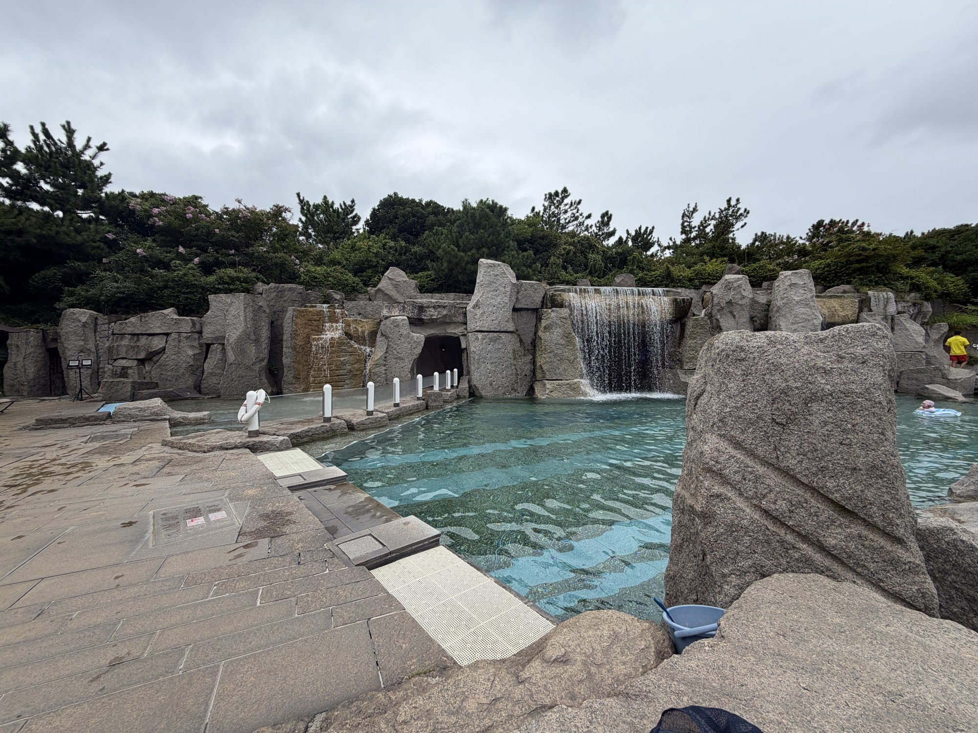 Garden Pool with a rock waterfall at Sheraton Grande Tokyo Bay