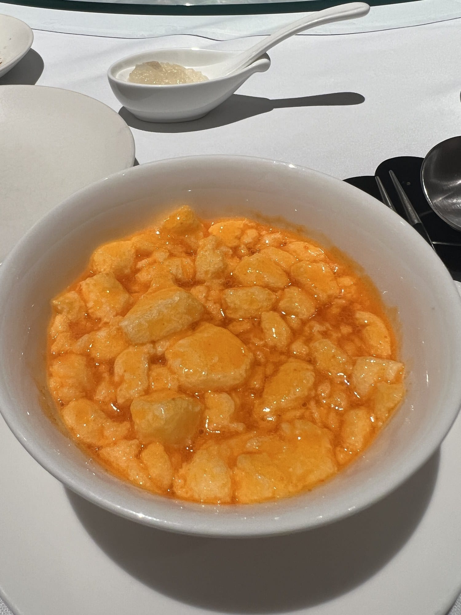 Mayonnaise-coated prawns served at Star Hill, The Capitol Hotel Tokyu