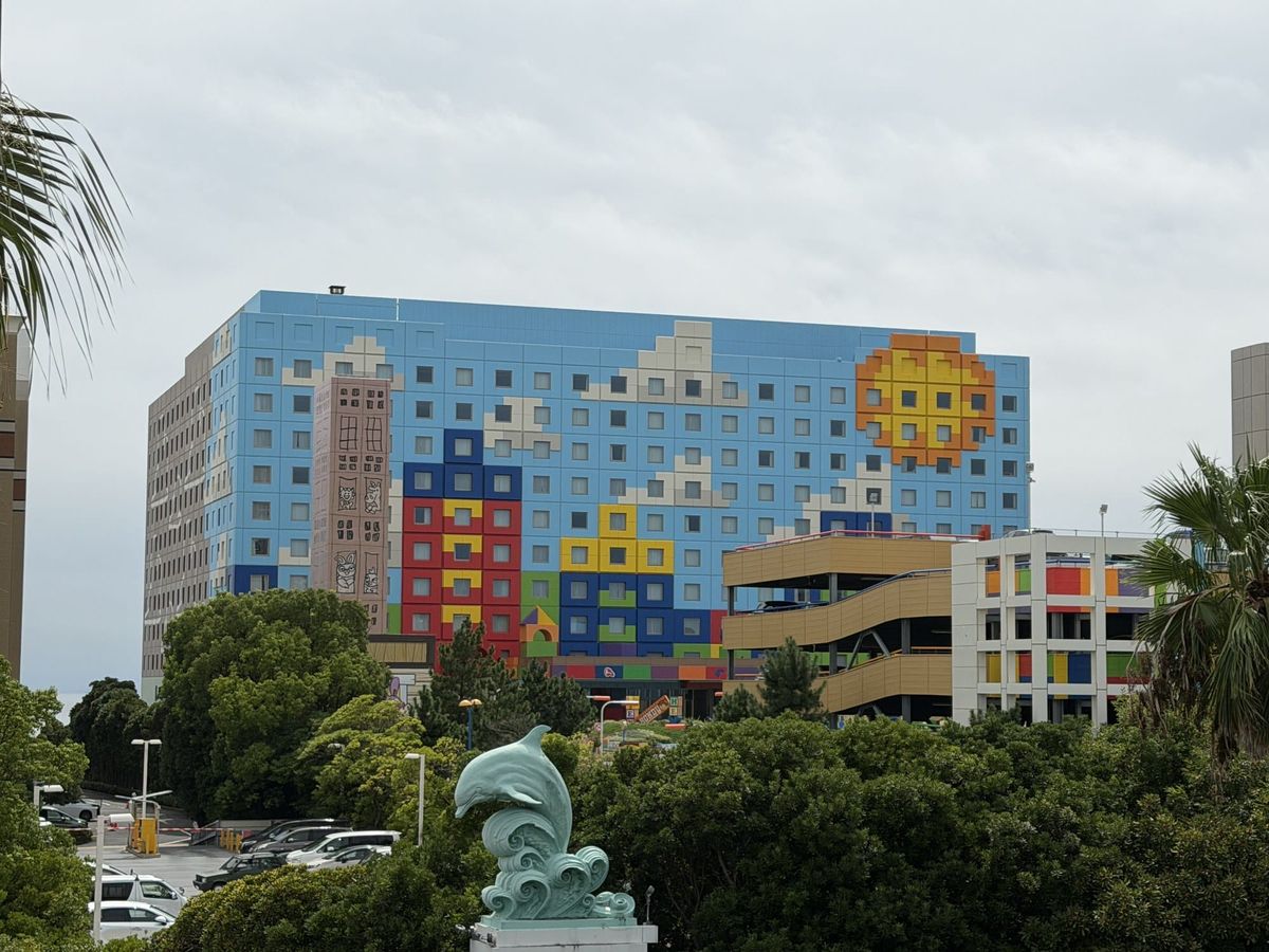 Colourful facade of a hotel in the Maihama area near Tokyo Disney Resort