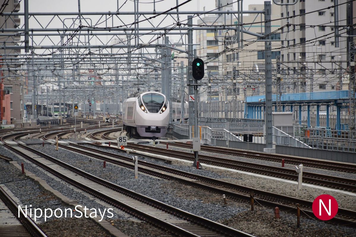 Rail platforms and tracks at Akihabara Station in Tokyo