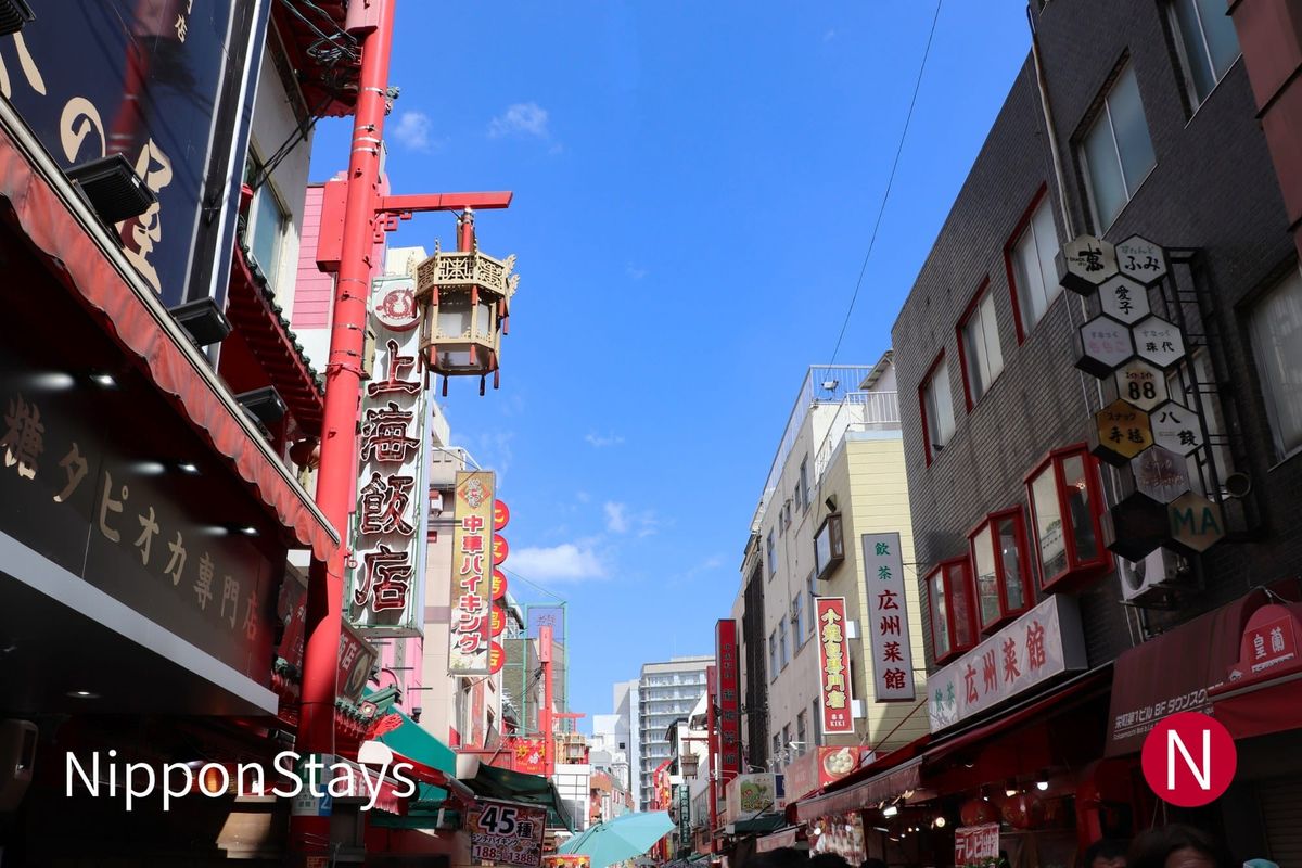The Nankinmachi Chinatown street in Kobe