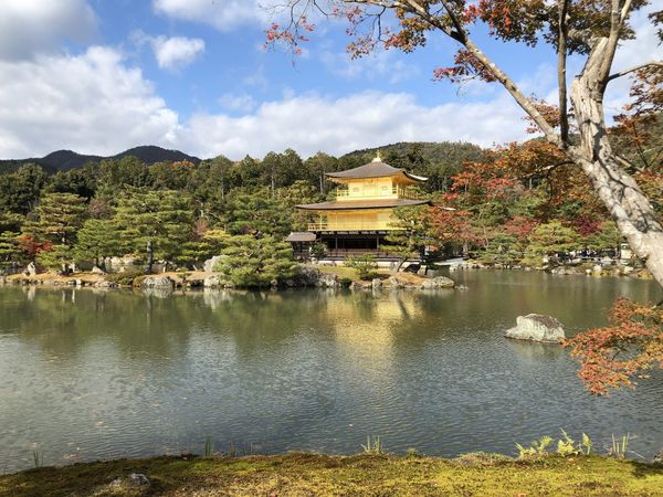 Kinkaku-ji temple reflected in its pond, Kyoto