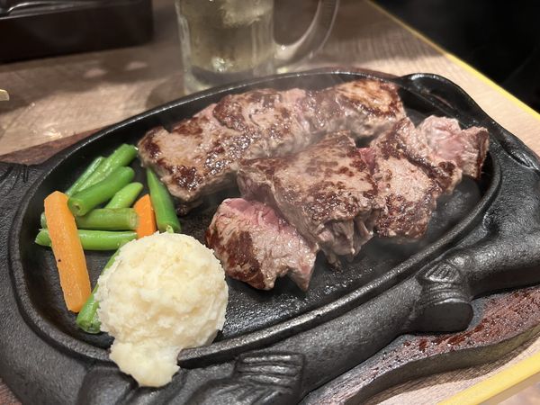 Steak served on a hot plate in Okinawa